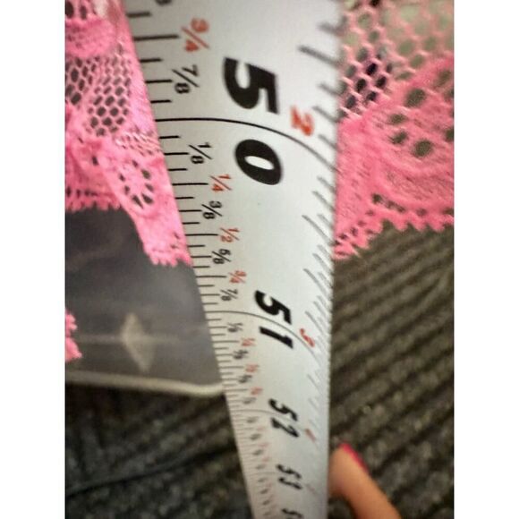 SKIMS Woven Shine Lace Long Dress Cherry Blossom Pink XS Satin Slip - Picture 13 of 16